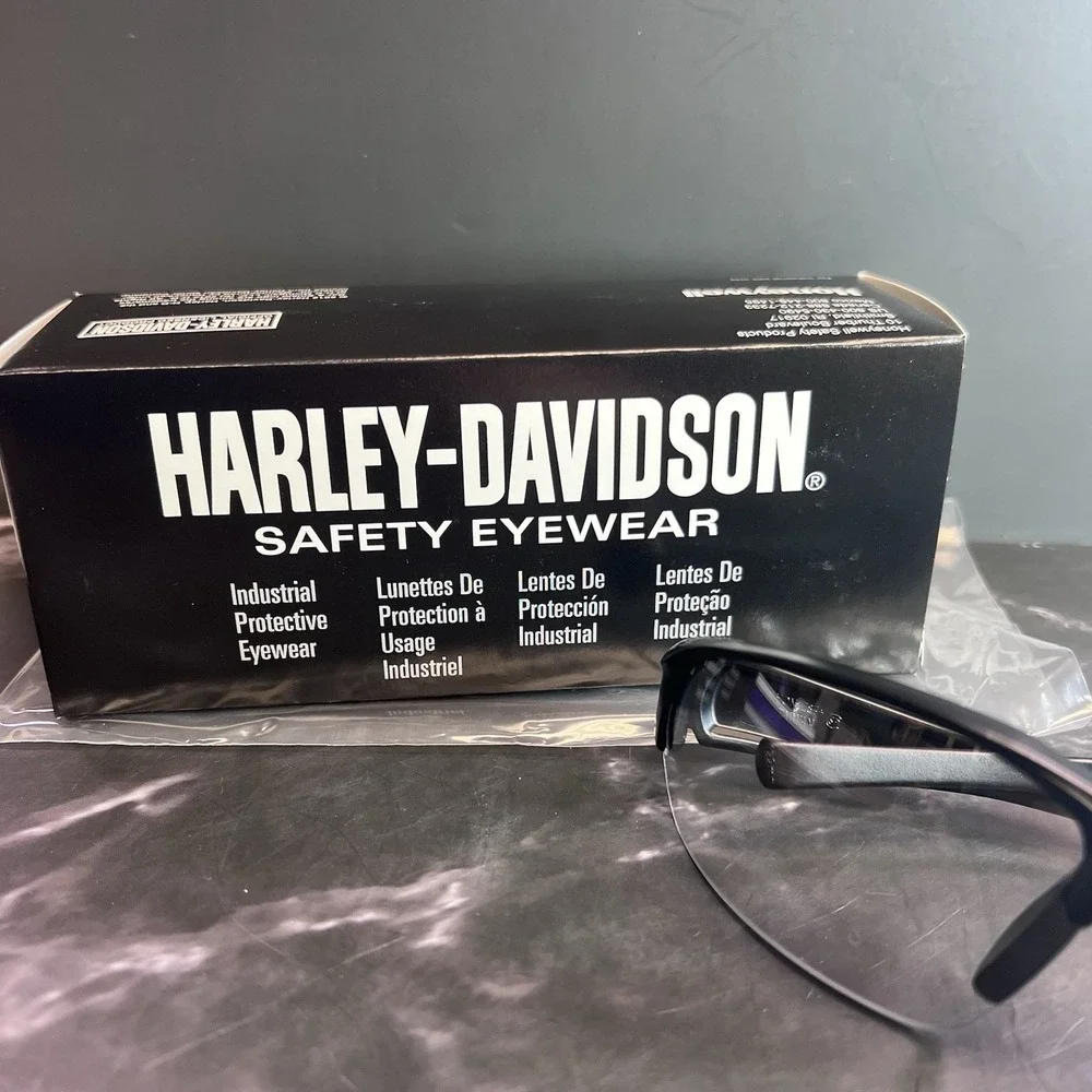 Harley-Davidson HD1500G Clear Lens Black Frame Safety‎ Glasses New In Box